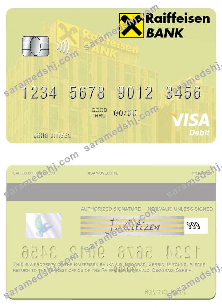 Serbia Raiffeisen banka a.d. Beograd visa debit card